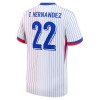 Maillot de Supporter France T. Hernandez 22 Extérieur Euro 2024 Pour Homme